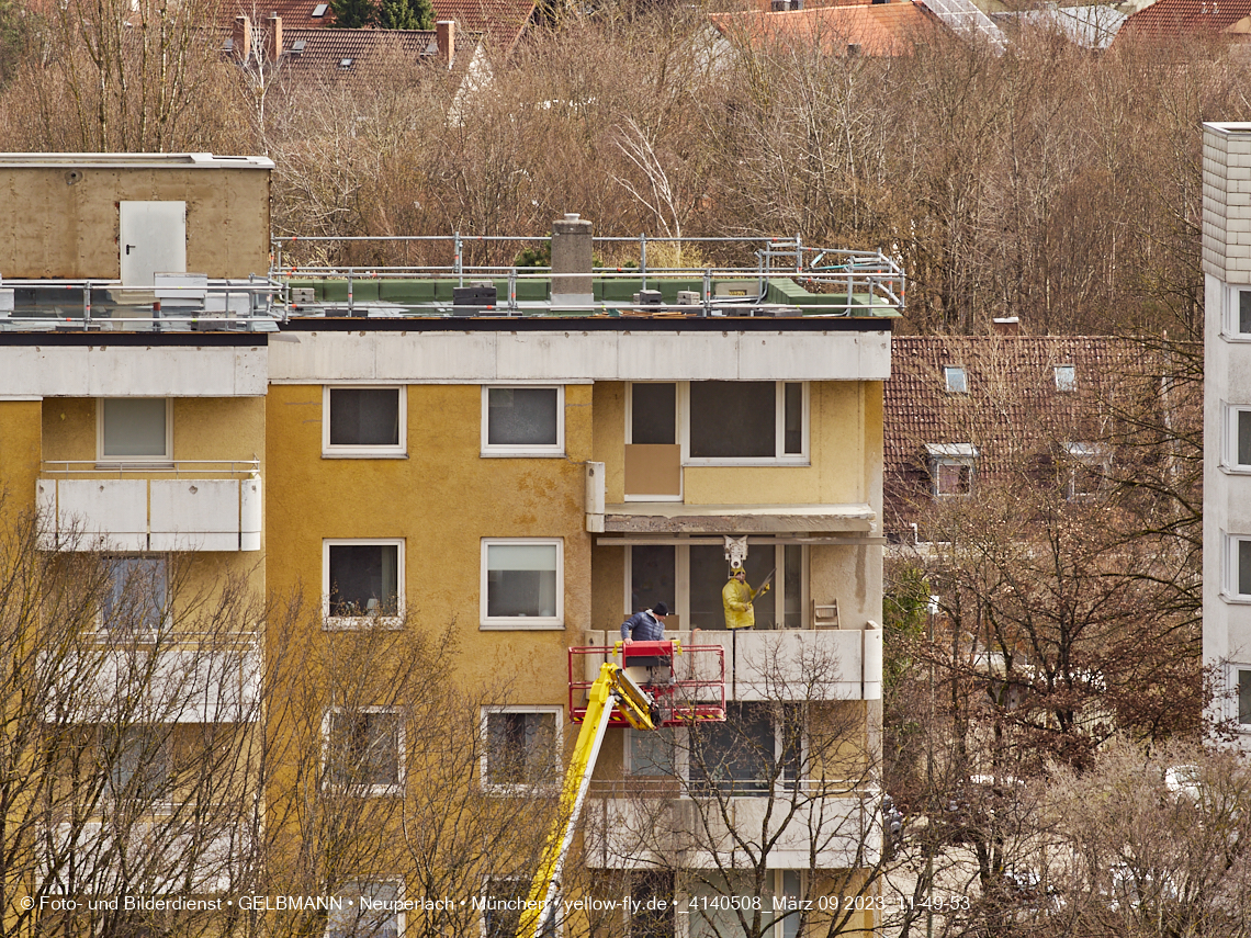 09.03.2023 - Fassadensanierung und Balkonentfernung am Karl-Marx-Ring 57c